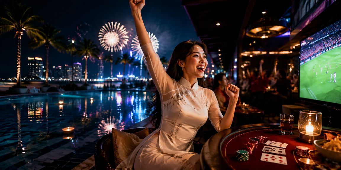 Người dùng tại Nha Trang tìm kiếm hỗ trợ trực tuyến bên bờ biển với trang phục áo dài
